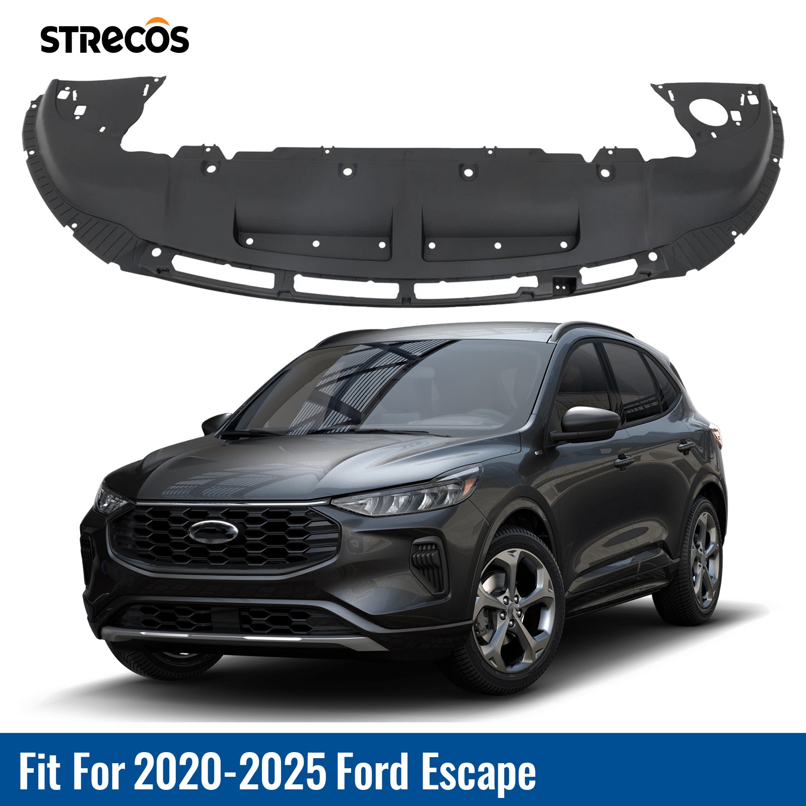 For Ford Escape 2020-2025 Front Bumper Air Dam Deflector Lower Valance Apron