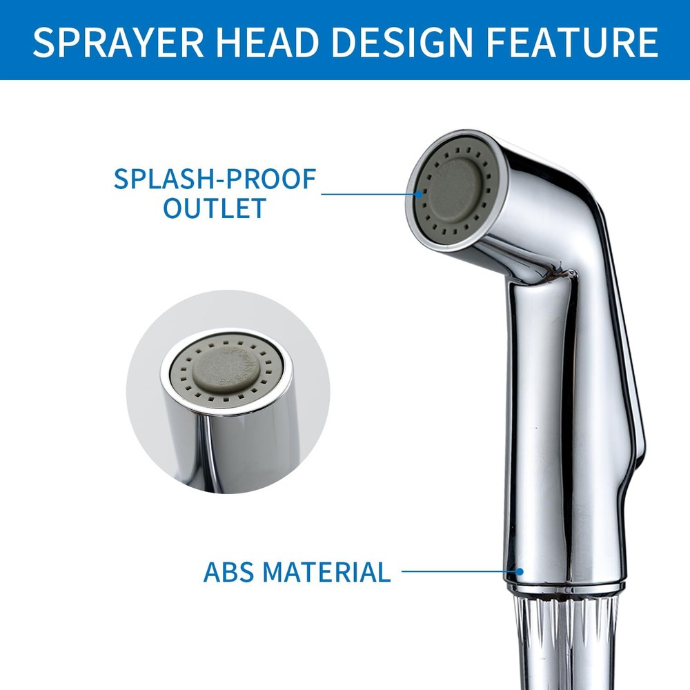 Timewill Kitchen Sink Side Sprayer Head Replacement Universal Fit Chrome