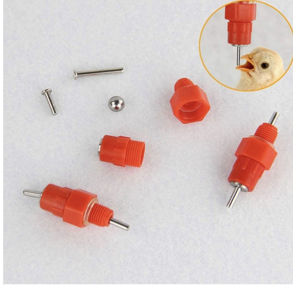 25 Threaded Nipples For Automatic Chicken Waterer