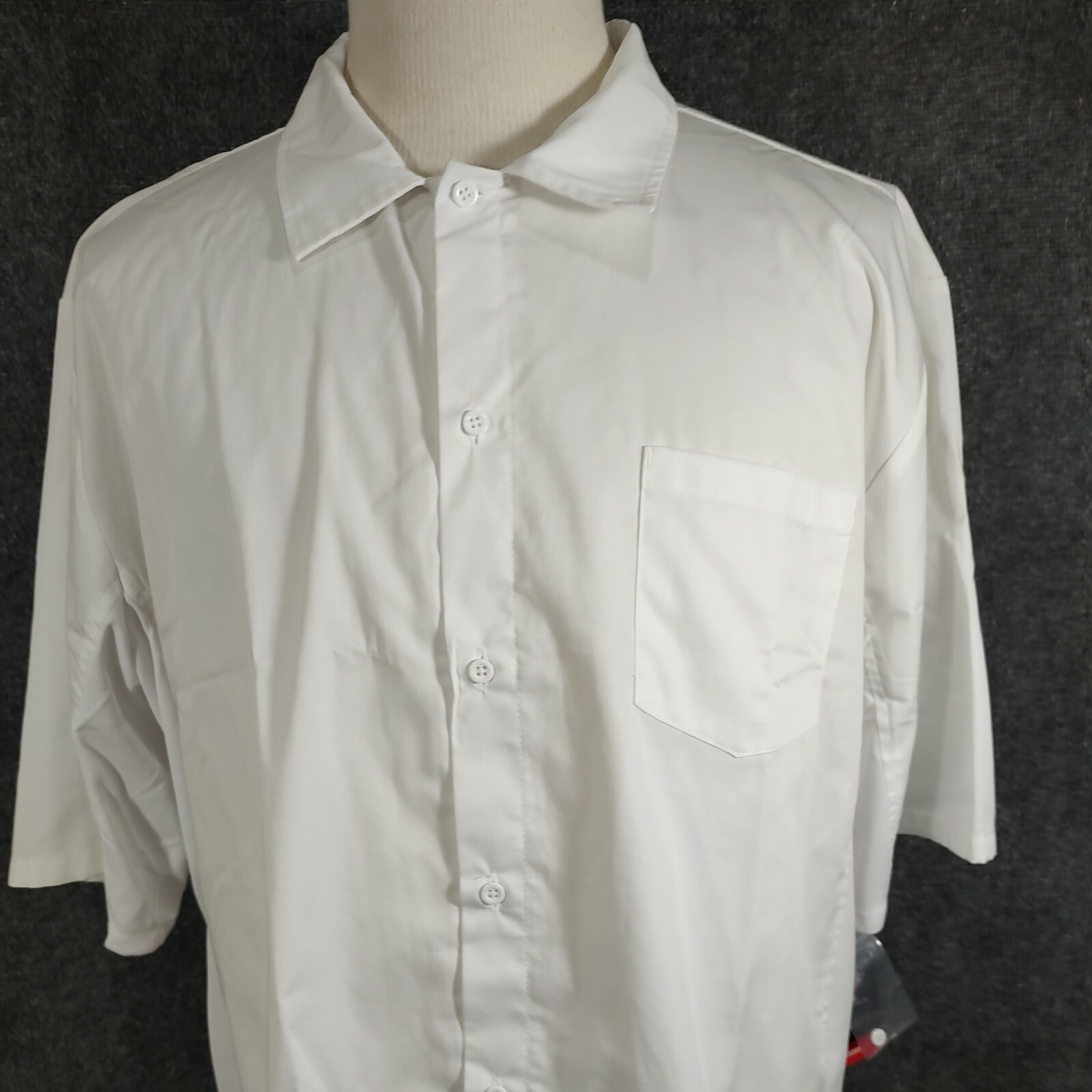 Dickies Cook Shirt Men's 4XL White Short Sleeve Chef Shirt