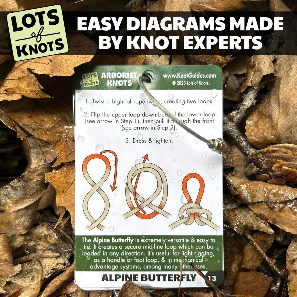 Waterproof Arborist Knots Pocket Guide 14 Page Tree Climbing Rope Techniques