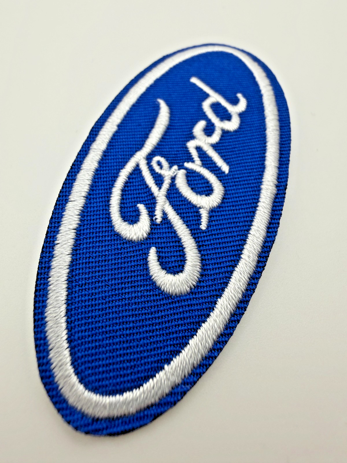Ford Logo Patch Iron On Blue Oval Embroidered 2.75" x 1.25" Vintage Style