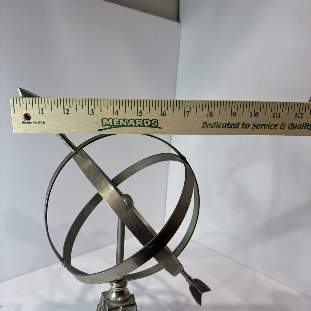 Silver Decorative Metal Armillary Sphere Globe