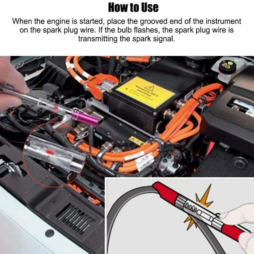 Car Spark Plug Tester Ignition Test Pen Ignition System Wires Coil Test Pen