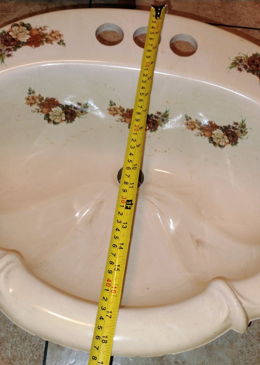 Vintage bathroom drop in sink Victorian style