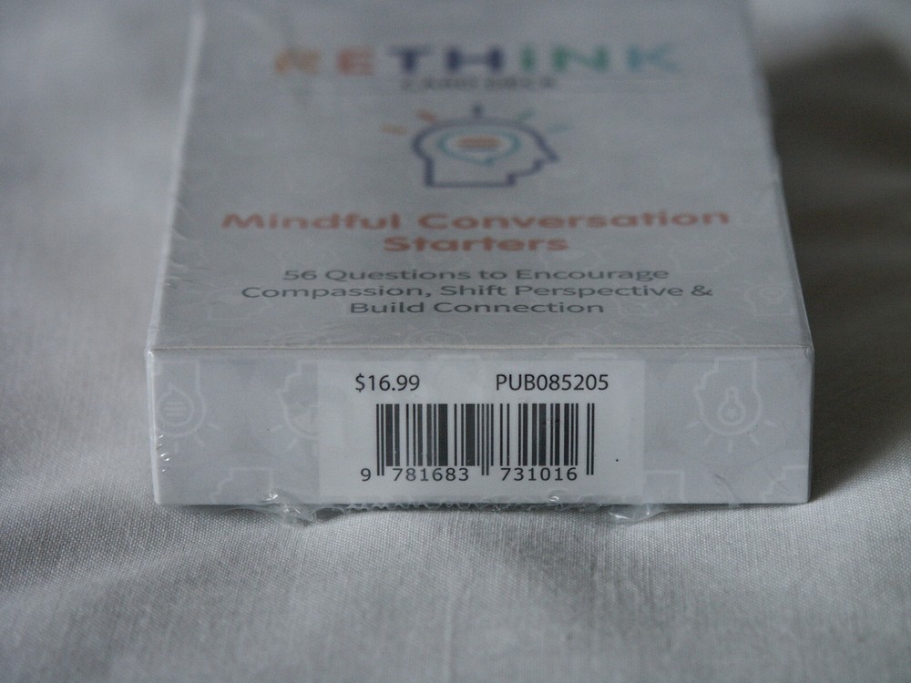 Rethink Card Deck Mindful Conversation Starters 56 Questions Icebreakers New