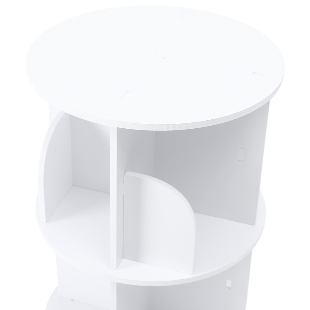 Rotating Bookshelf 360 Display Floor Standing Bookcase Storage Rack 4 Tier