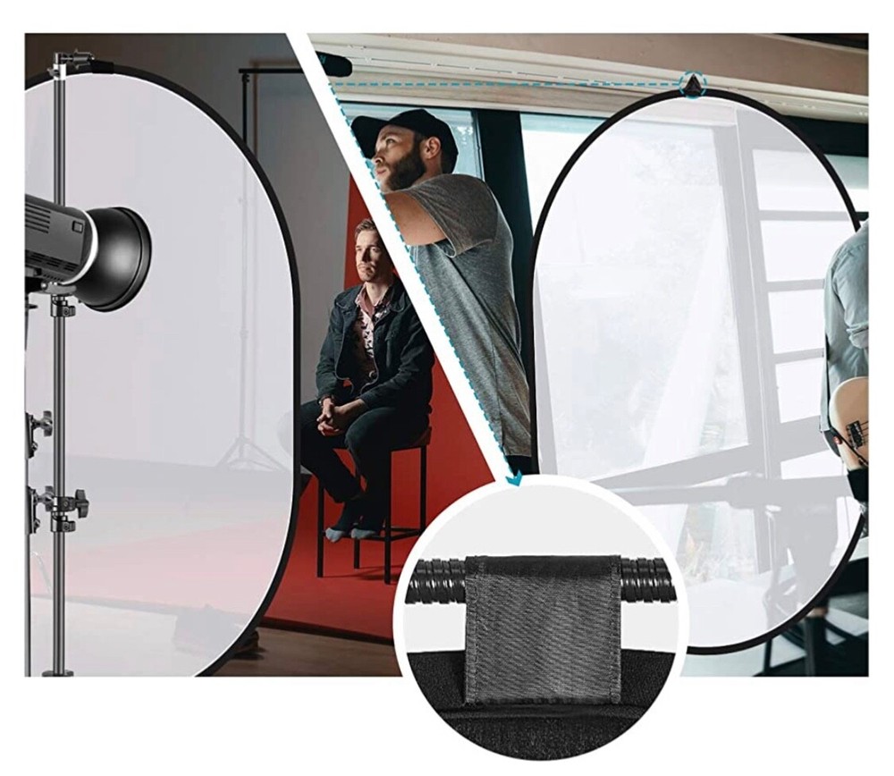 Neewer 5'x7'Chromakey Soft White Collapsible Diffuser Panel&Support Stand Kit