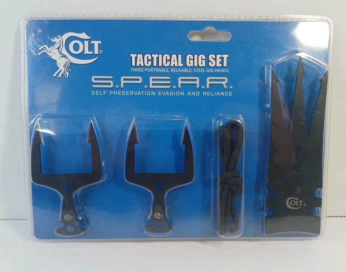 NEW 3 Colt S.P.E.A.R. Steel Tactical Gig Head Survival Spearhead Gigging Fishing