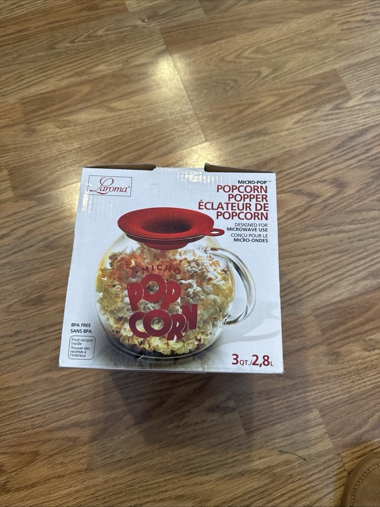 LAROMA MICRO-POP POPCORN POPPER Microwave Use