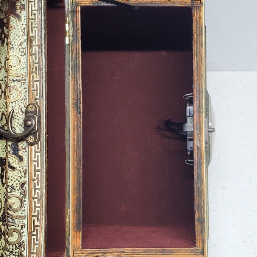 Decorative MARKET BAZAAR Storage Box Mantle Clock