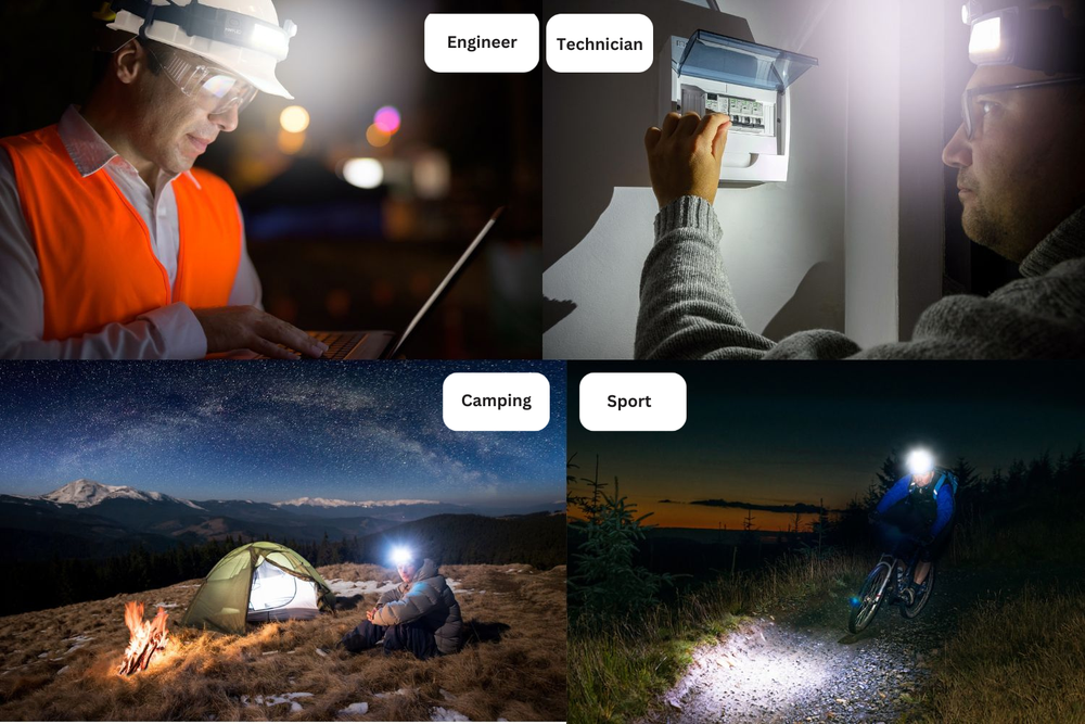 NextLED Multi-Function, Rechargeable Pro LED Headlamp, 3 Lights In 1, IP-54