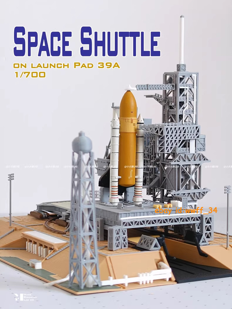 1/400 39A Space Shuttle Launch Site 3D Printed Painted Model Finished