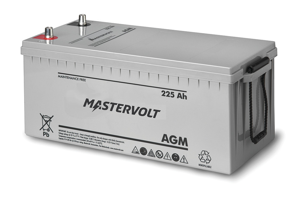 Mastervolt 62002250 12V AGM Battery, Group 8D