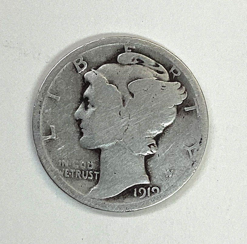 1919 Mercury Dime - Free Shipping