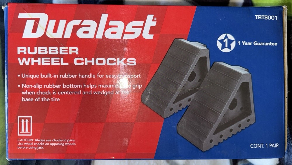 Duralast Rubber Wheel Chocks NEVER USED