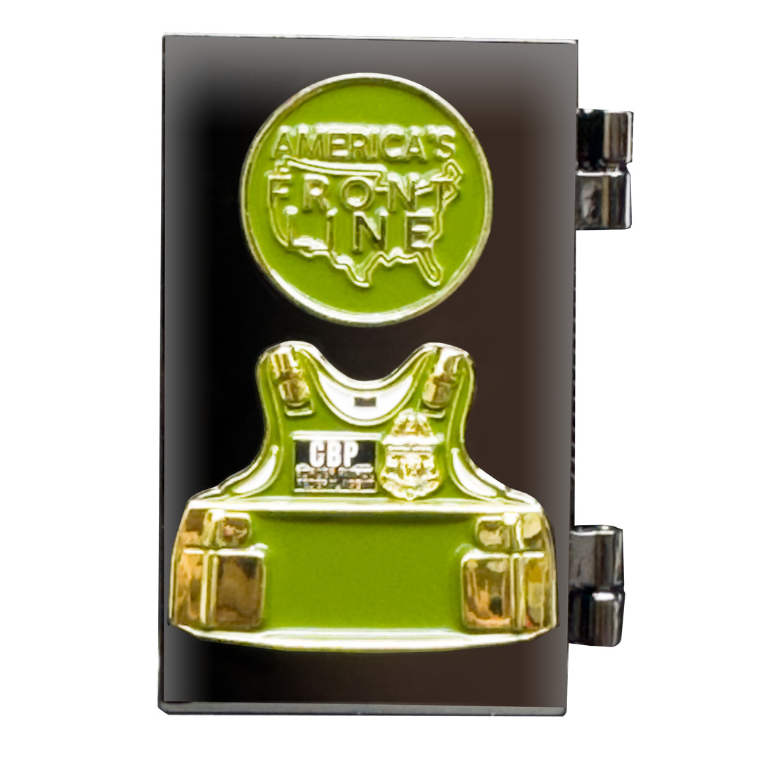 BL14-17 Border Patrol Agent Credential Wallet Hinged Challenge Coin CBP