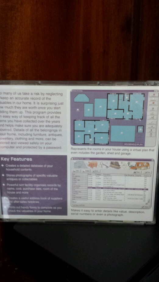 Home Contents Tracker PC PROGRAM