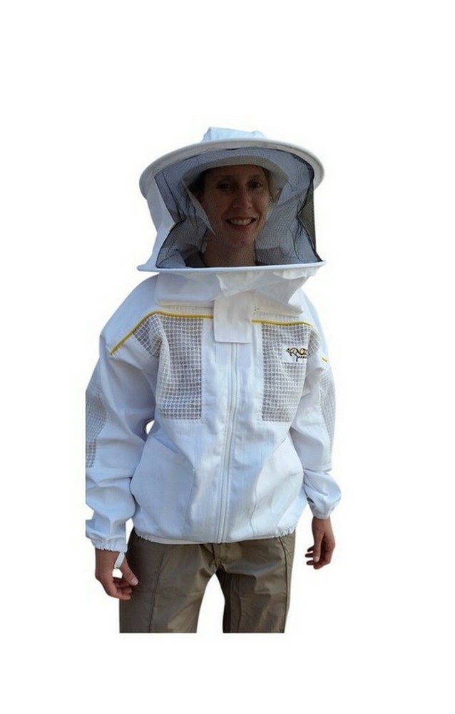 OZ ARMOUR BEEKEEPING JACKET POLY COTTON VENTILATED WITH OPTIONAL GLOVES