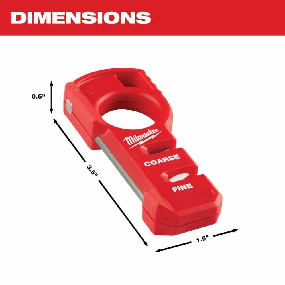 Milwaukee Compact Jobsite Handheld Knife Sharpener Large Finger Loop Secure Grip