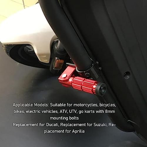 Aluminium Alloy Motorcycle Foot Pegs Passenger Foot Rest, 2 Pcs