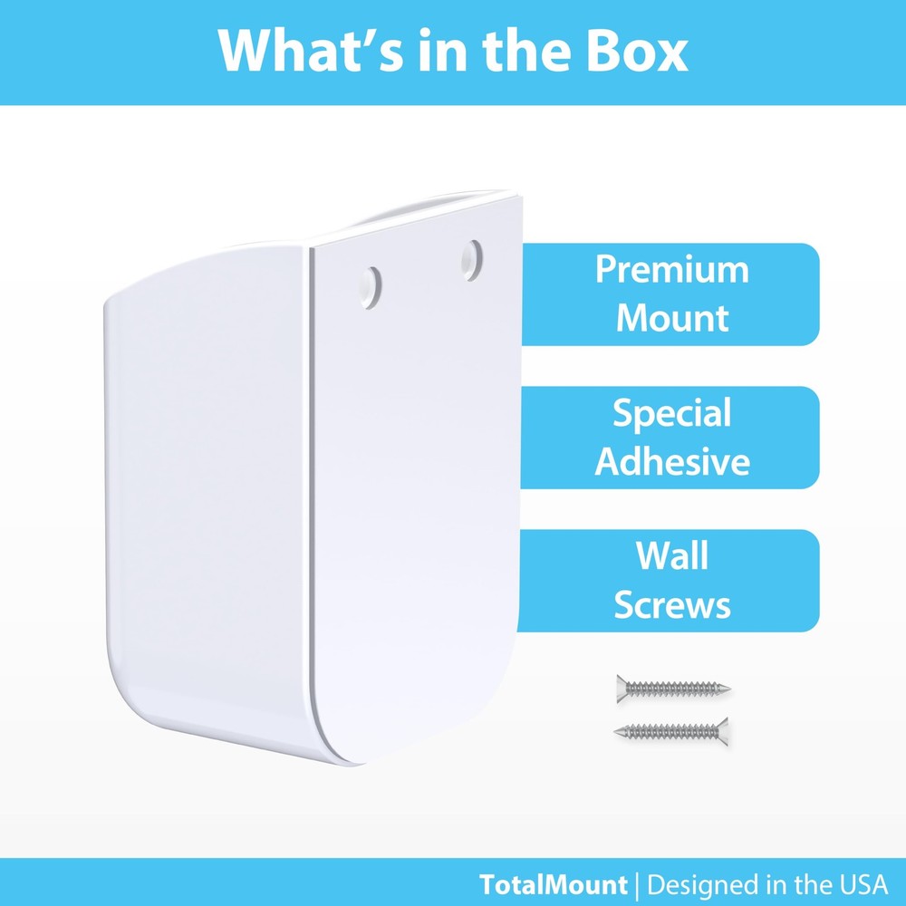 TotalMount Universal Remote Control Holder – Attaches Medium, Premium White