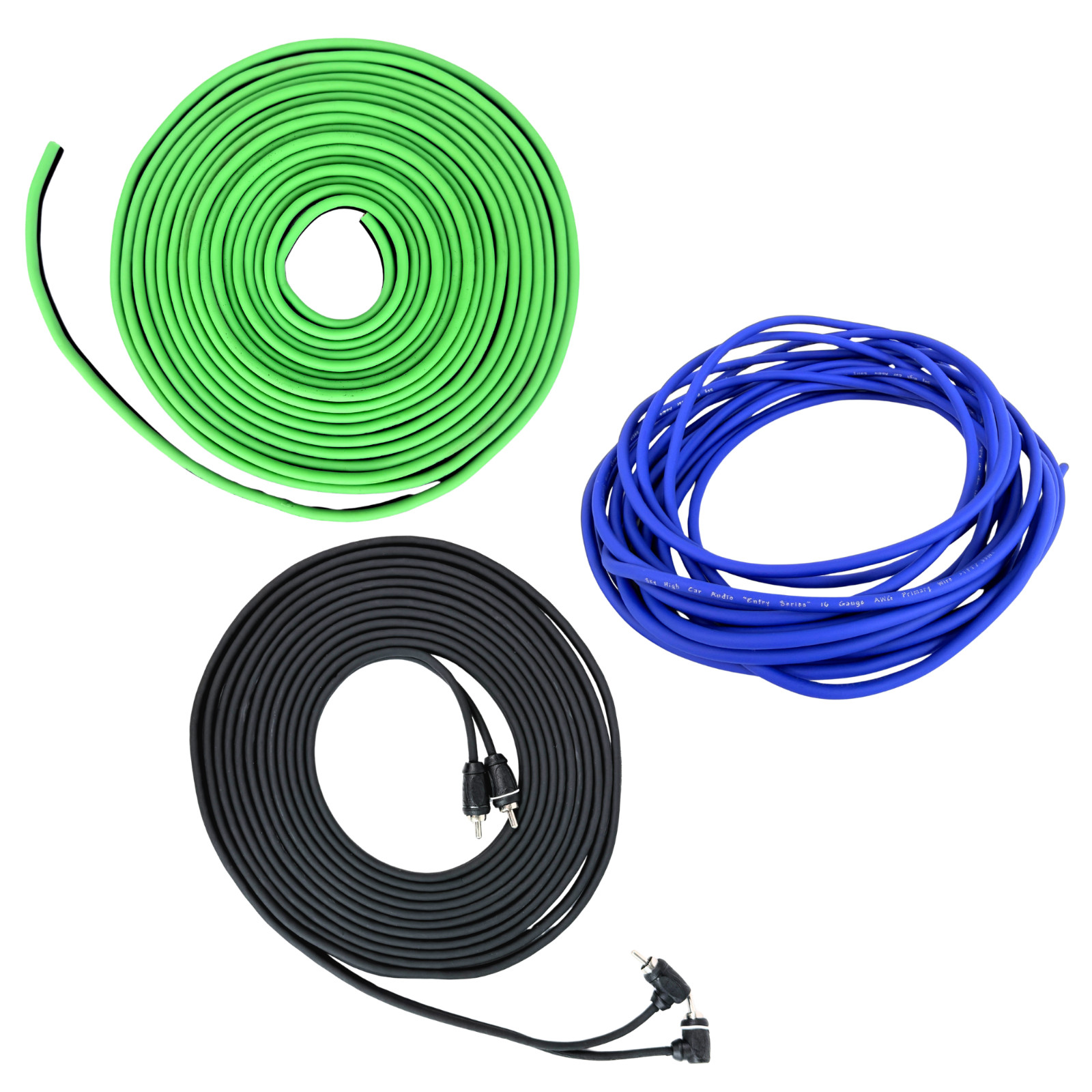 1/0 Gauge Green Amp Wiring Kit CCA Sky High Car Audio Amplifier Install Kit Sub