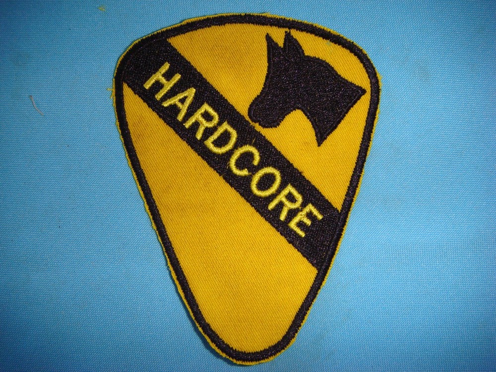VIETNAM WAR PATCH, US ARMY HARDCORE - 1st CAVALRY DIVISION