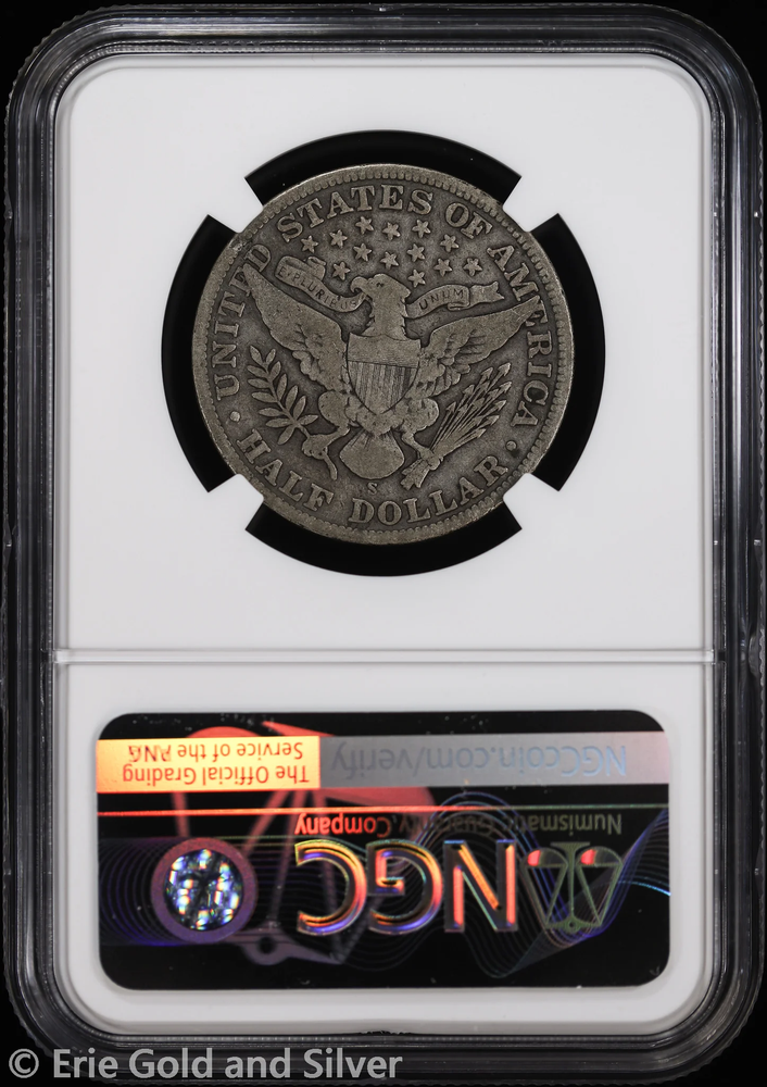 1908-S 50C Barber Half Dollar NGC VG 8