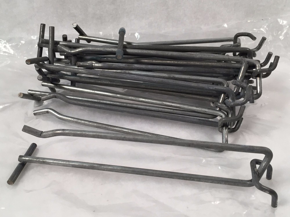 14 pc 7" Scan Hooks for 3/16" - 1/4" Pegboard