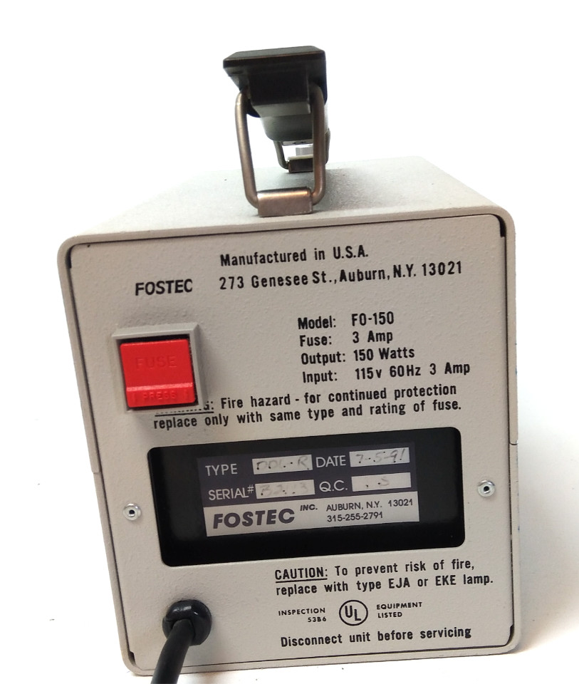 FOSTEC FIBER OPTIC MICROSCOPE ILLUMINATOR FO-150