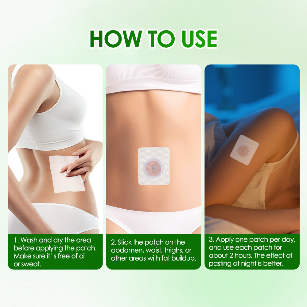 120Patches Belly Patch Fat Burner Body Slimming Patches Detox Weight Loss Patch