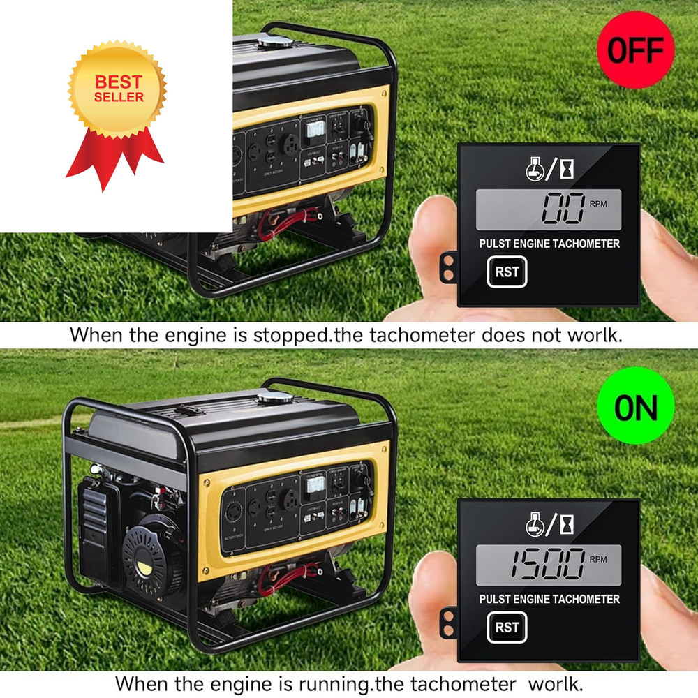 Digital Chainsaw Tachometer Small Engine Display Pulse W1