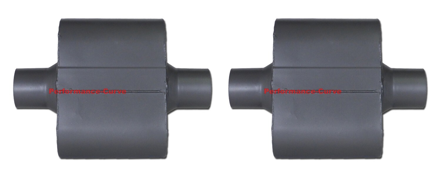 PAIR of Single Chamber Performance Race Mufflers FULL BOAR C/C - 2.5" FB426