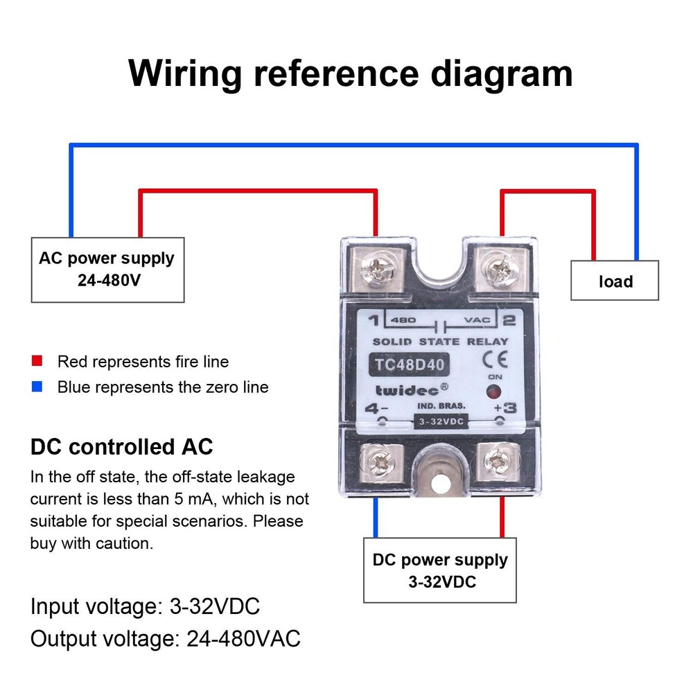 Single Phase 40A Solid State Relay SSR-40DA