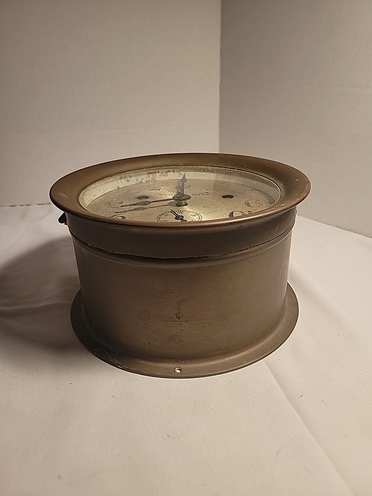 Seth Thomas Antique Ships Bell Clock Brass