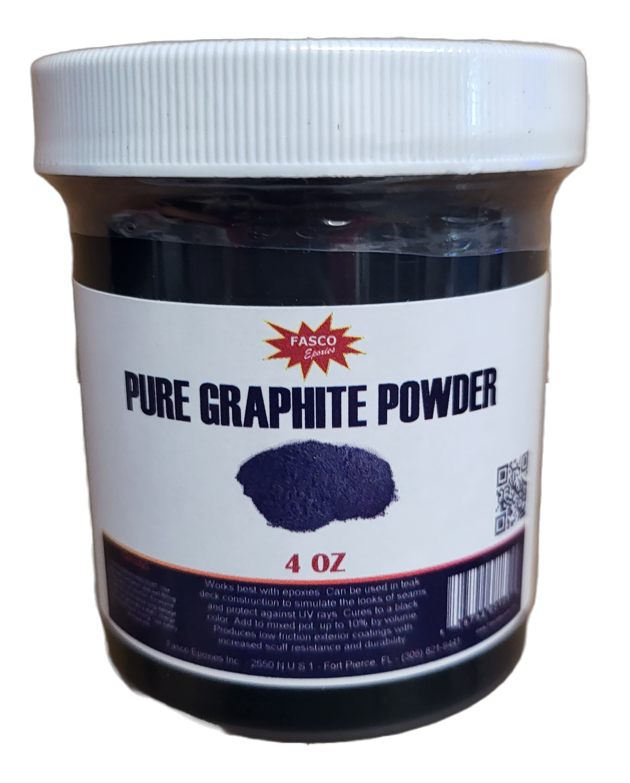 Graphite Powder Pure 44 microns - Uses include: dry lubricant, epoxy: 4 OZ