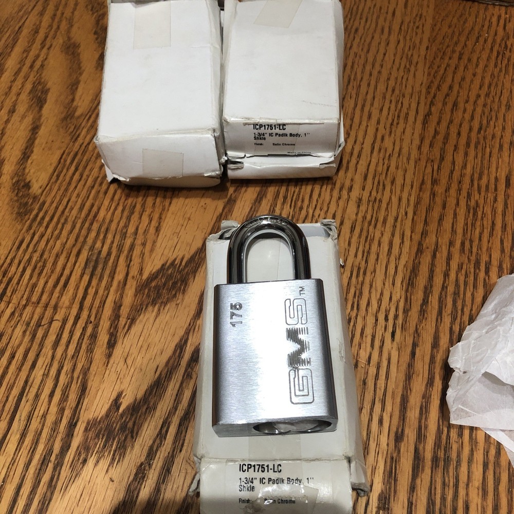 GMS ICP1751-LC SMALL FORMAT IC CORE STEEL PADLOCK