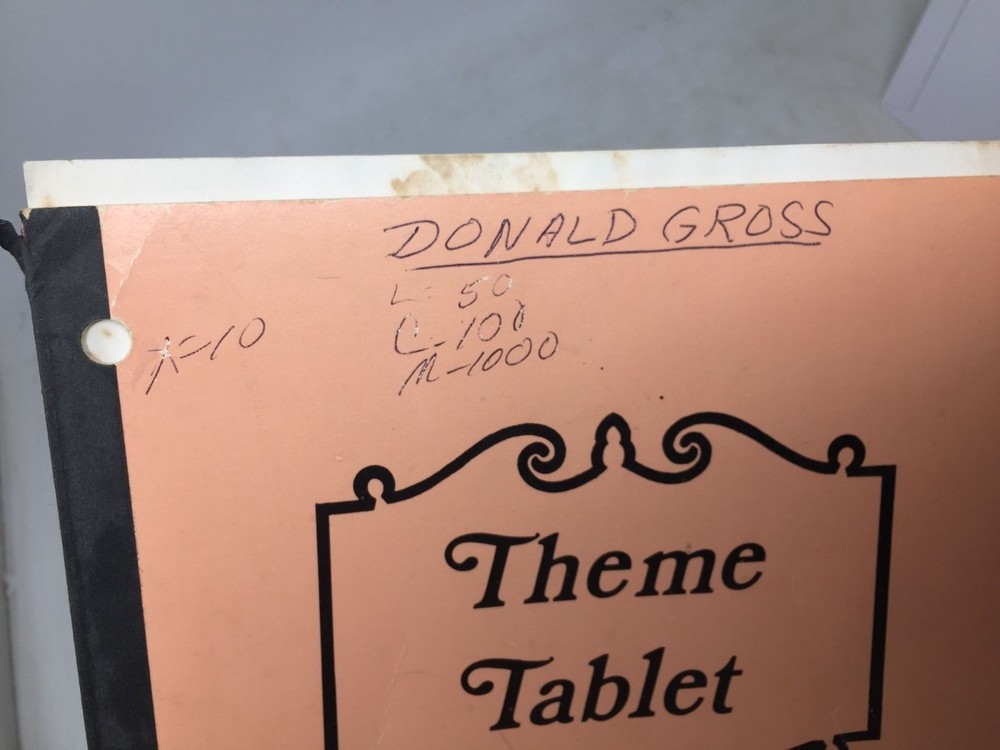 Vintage ''Theme Tablet'' Notebook (8'' x 10.5'')