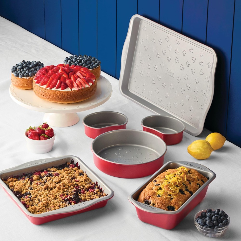 Farberware Disney Bake with Mickey Mouse Nonstick Bakeware Cake Pans, Baking ...