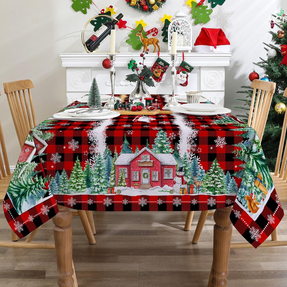 cusugbaso Christmas Tablecloth 60x84 84" x 60" (Rectangular), Truck