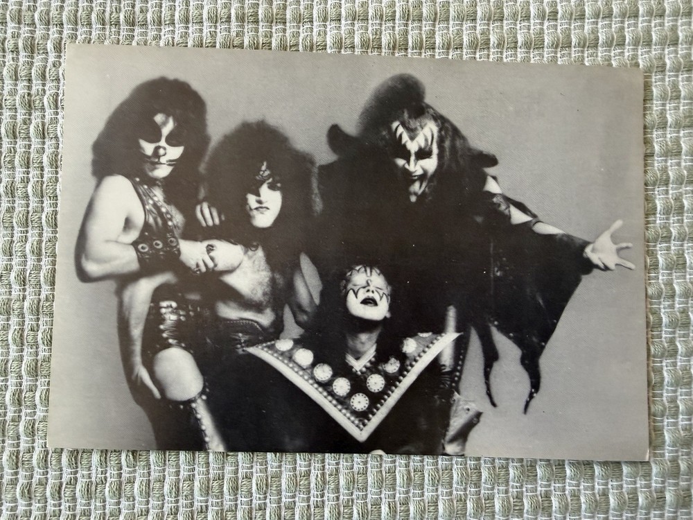 KISS 1974 HOTTER THAN HELL ALBUM PROMO POSTCARD AUCOIN VINTAGE RARE HOLY GRAIL🔥