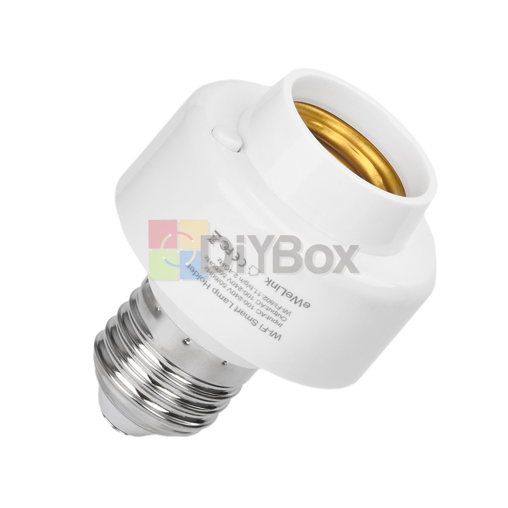 2PCS Smart WiFi Bulb Socket E26 E27 Light Bulb Adapter EWeLink Google Control