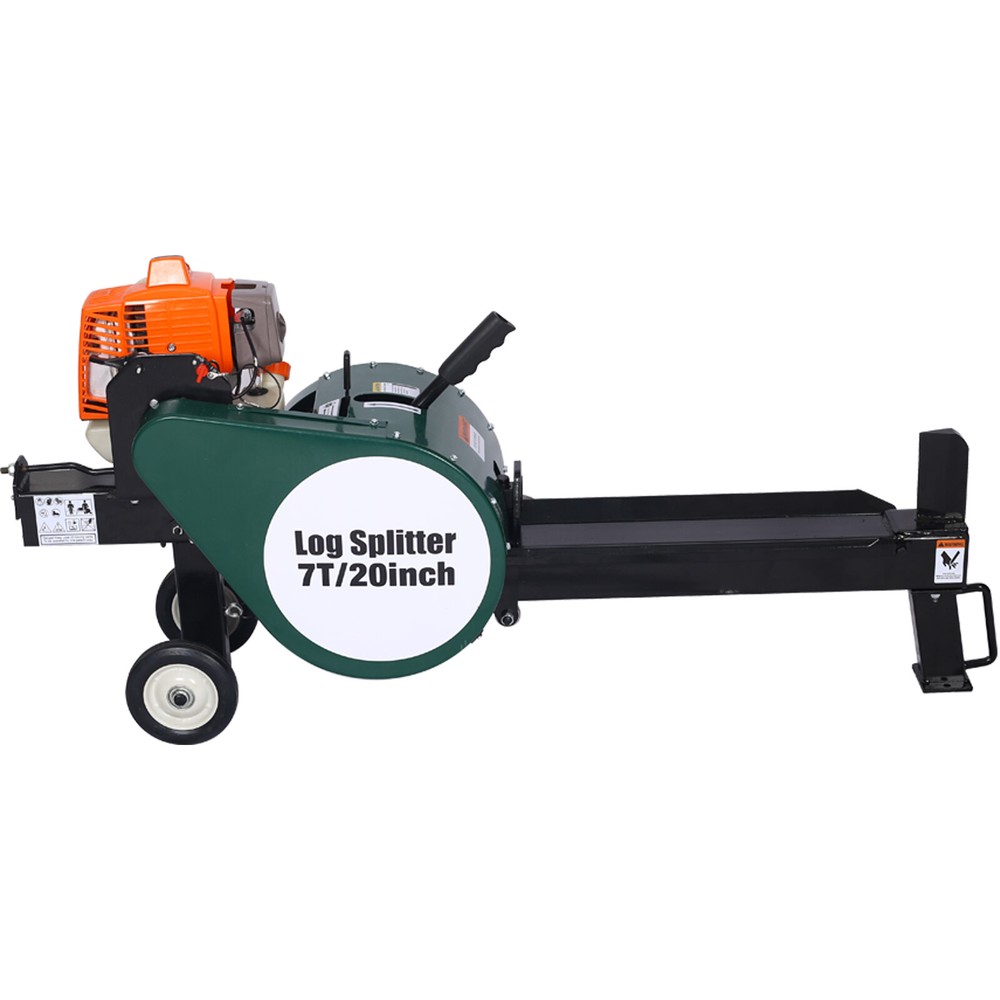 Double Flywheel Electric Log Splitter 7-Ton 2HP Hotizontal Auto Return 20in
