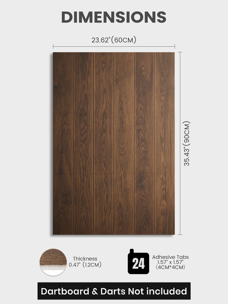 Fluxynara Felt Dart Board Wall Protector Foldable Backboard Square Surround Prot