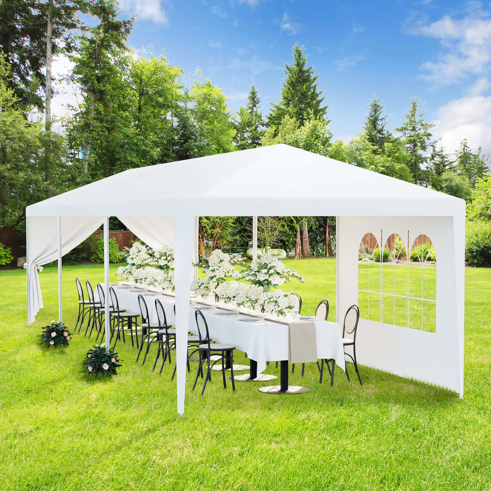10x30' Outdoor Gazebo Party Tent w/8 Removable Walls Wedding Canopy Cater Events