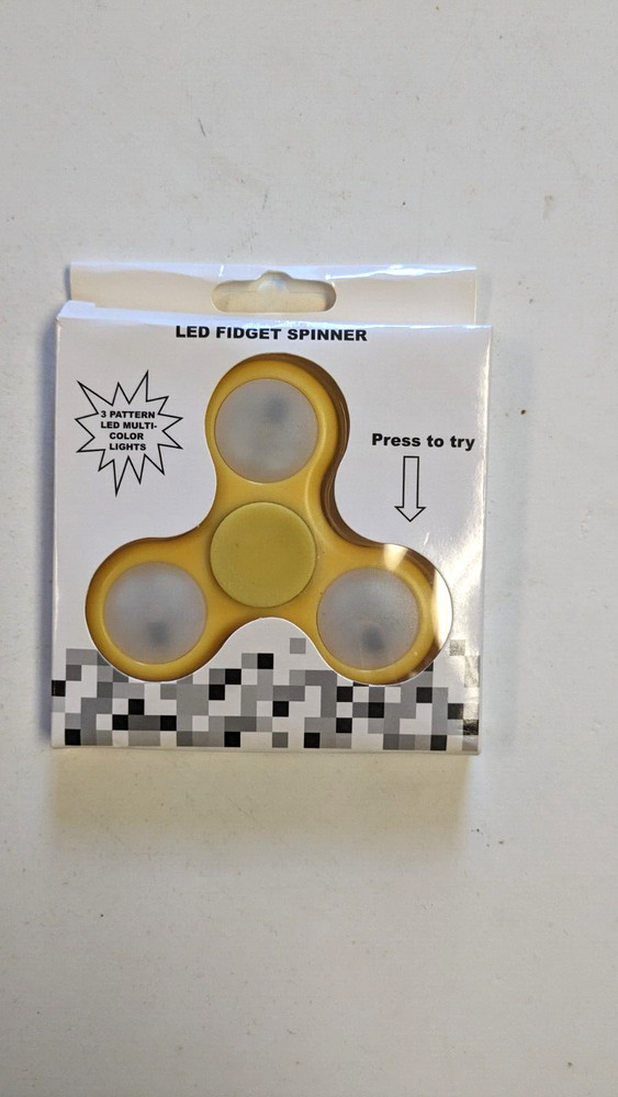 LED Fidget spinner 3 pattern muti color lights Yellow