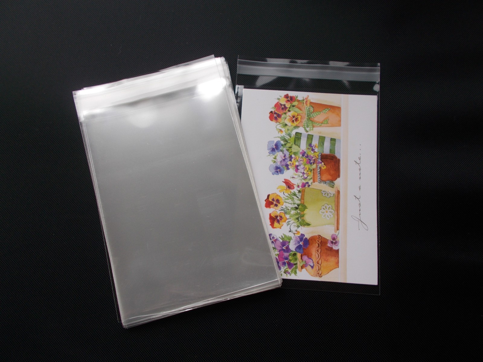 1000 pcs 4-3/8 x5-3/4 Clear A2 Card Cello Poly Cellophane Bags Envelopes Sleeve