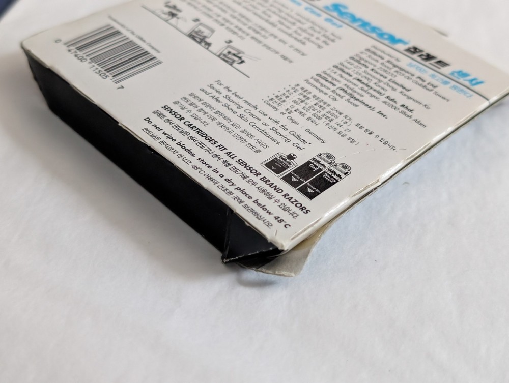 10 Gillette Sensor Razor Blade Refill Cartridges For All Sensor Razors *Unopened