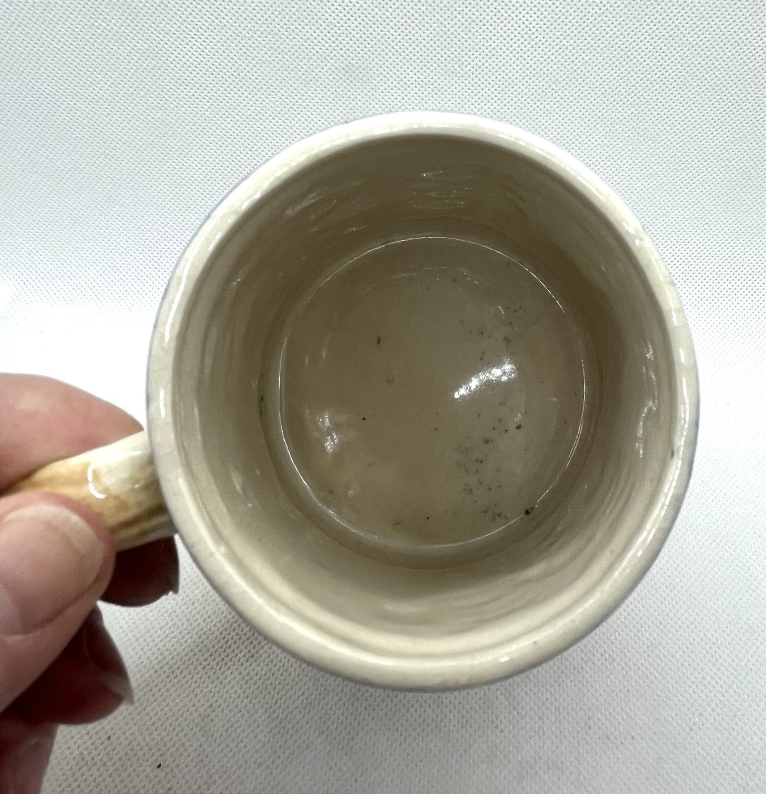 Vintage Ceramic Beer Mugs Cobalt Blue 2 Men In Tavern Scene & Wheat Japan 4”